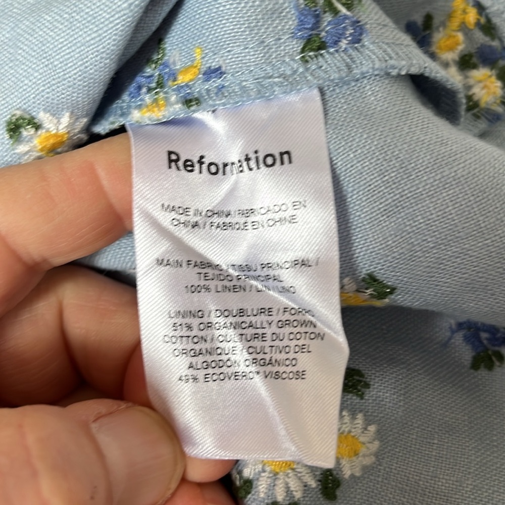 Reformation Blue Floral Dress - Picture 6 of 8